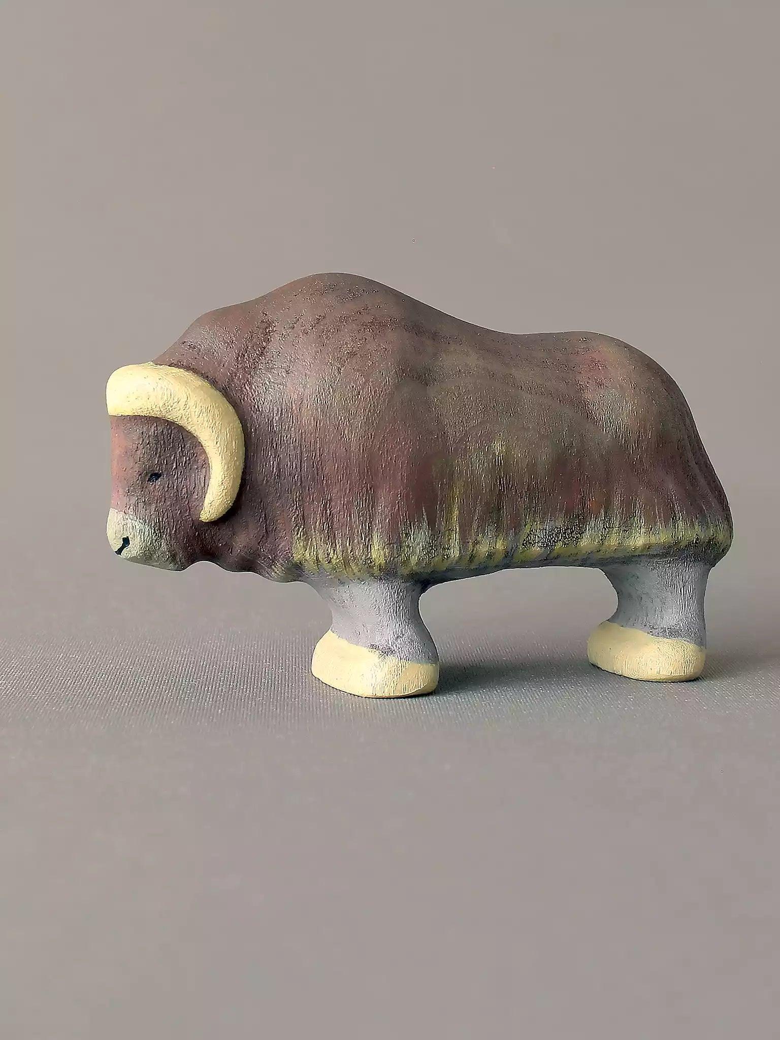 Wooden Muskox Collectible Toy Figurine - Noelino Toys