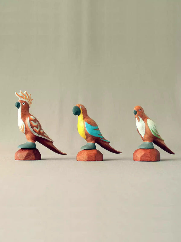 Wooden Parrot & Tree Set - Noelino Toys