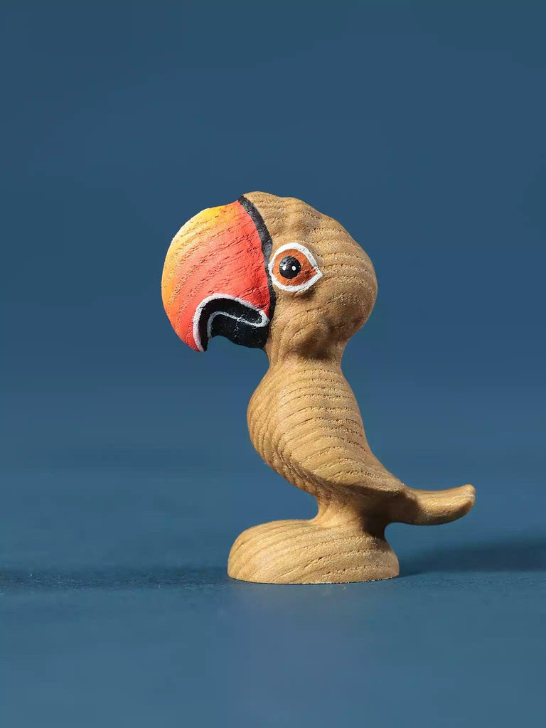 Wooden Parrot Bird Toy - Cartoon Character for Toddlers - Noelino Toys