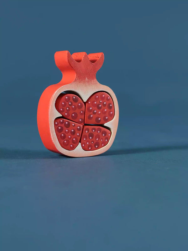 Wooden Pomegranate Educational Stacking Fruit Toy - Noelino Toys