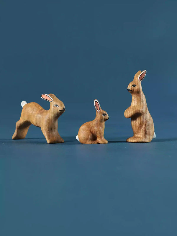 Wooden Rabbit Toy - Family of Three - Noelino Toys