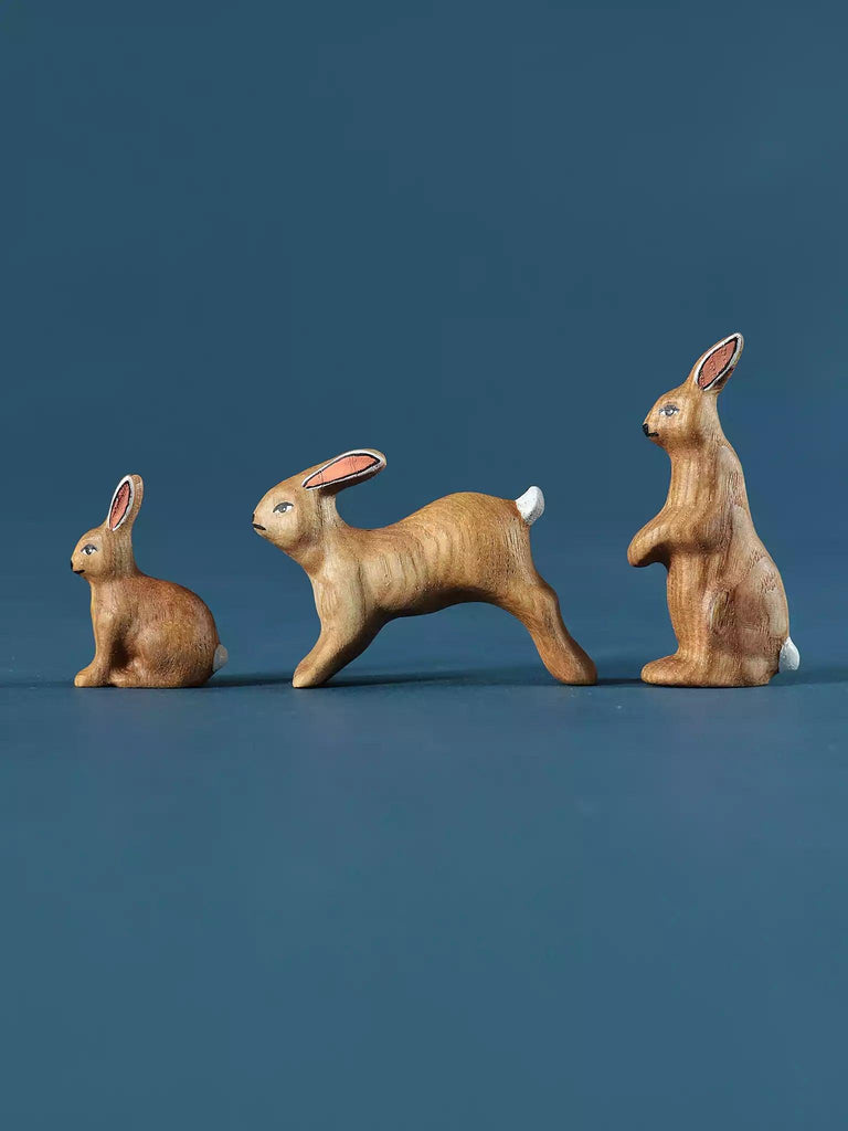 Wooden Rabbit Toy - Family of Three - Noelino Toys