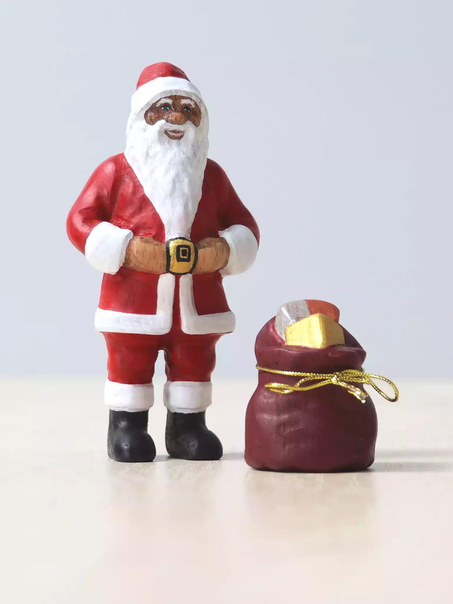 Wooden Santa with Christmas Bag - Noelino Toys