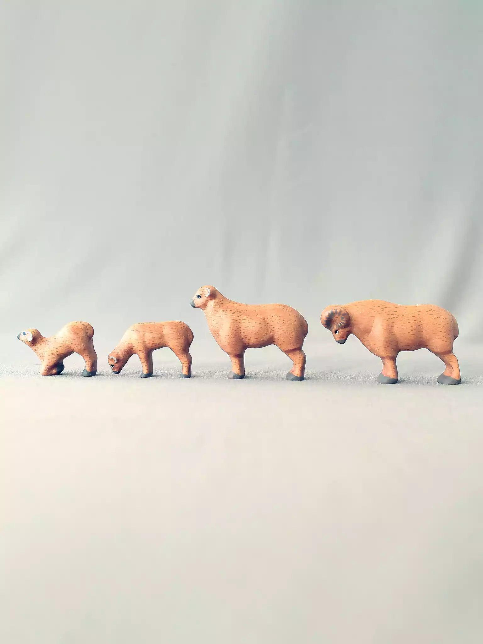 Wooden Sheep Toy - Family of Four - Noelino Toys