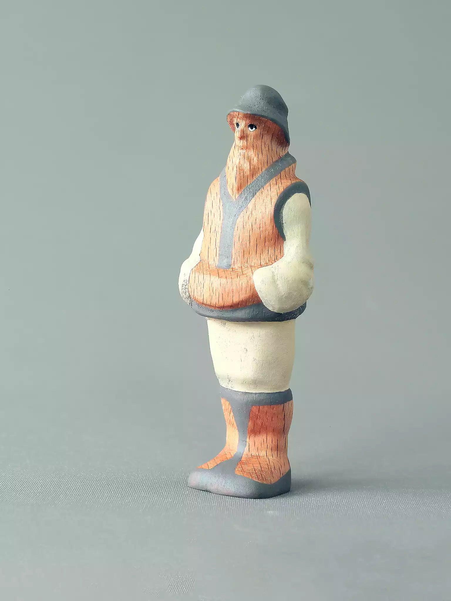 Wooden Shepherd with Sheep Flock Toy Set - Noelino Toys