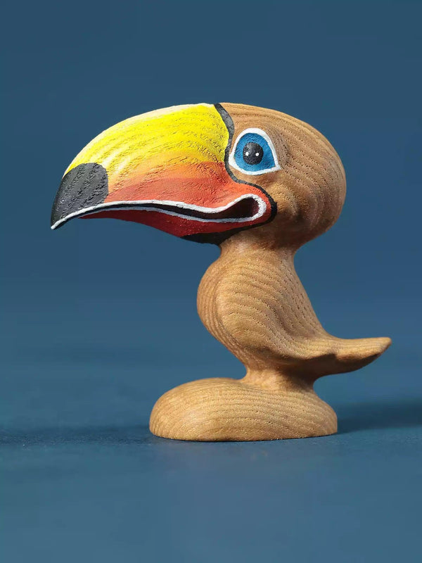 Wooden Toucan Bird Toy - Cartoon Character for Toddlers - Noelino Toys