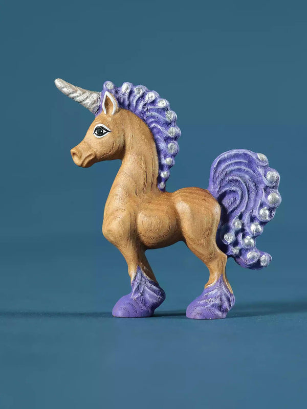 Wooden Unicorn Painted Toy Figurine - Noelino Toys