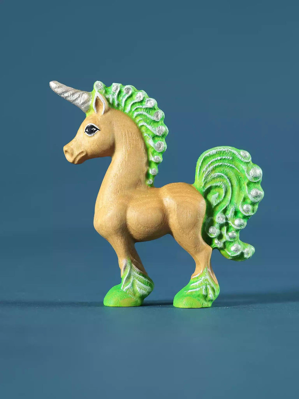 Wooden Unicorn Painted Toy Figurine - Noelino Toys