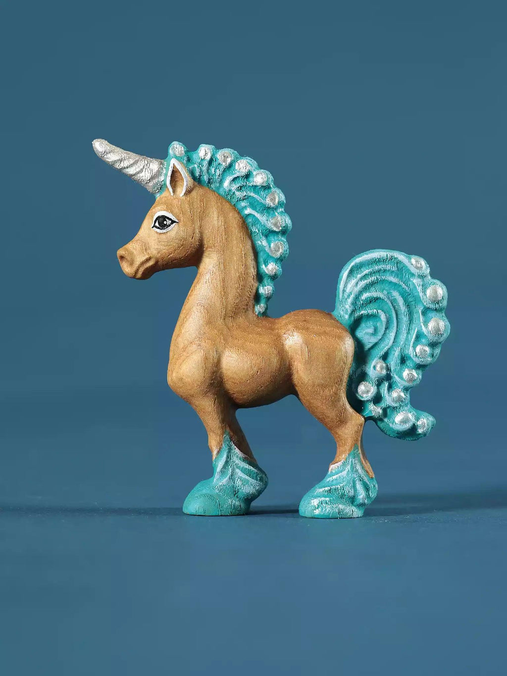 Wooden Unicorn Painted Toy Figurine - Noelino Toys