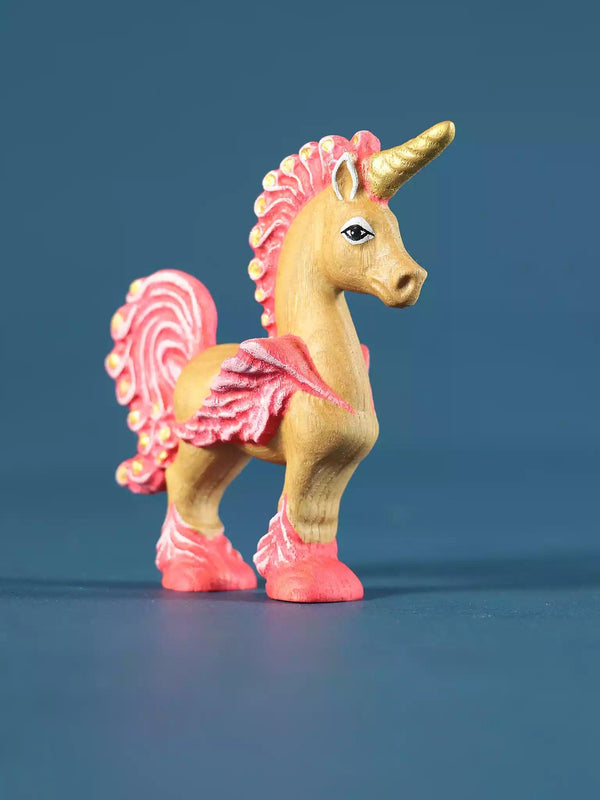 Wooden Unicorn Pegasus Pretend Play Toy Figurine - Noelino Toys