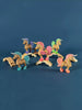 Wooden Unicorn Toy Figurines - Pegasus Pony Land SET - Noelino Toys