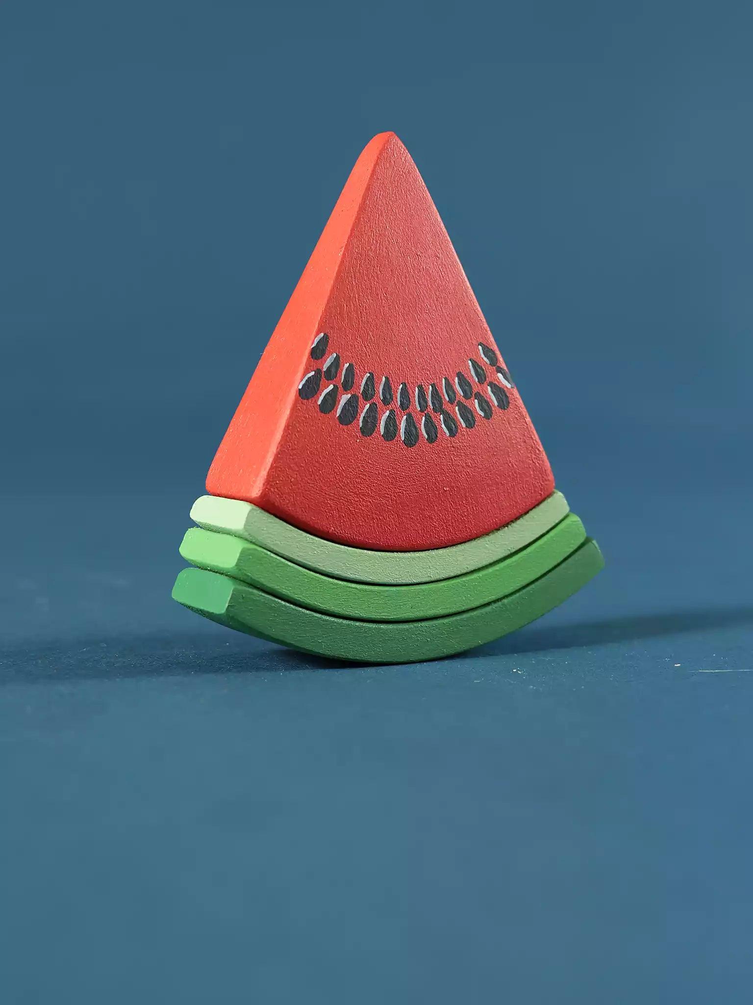 Wooden Watermelon Educational Stacking Fruit Toy - Noelino Toys
