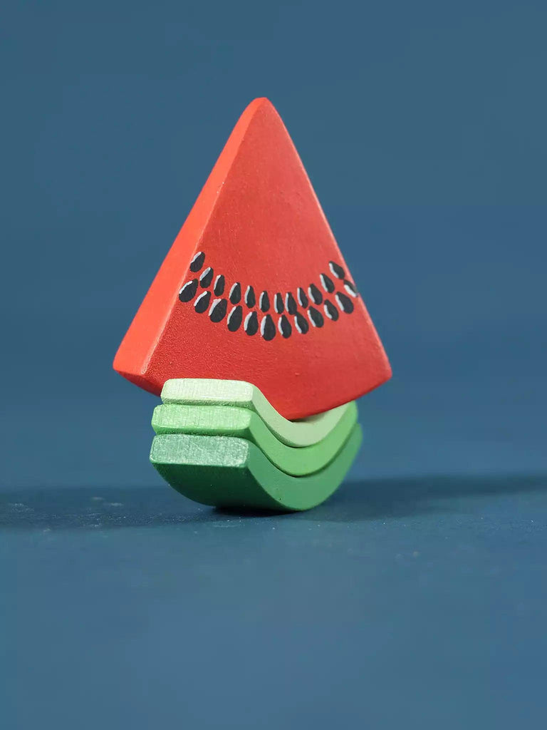Wooden Watermelon Educational Stacking Fruit Toy - Noelino Toys