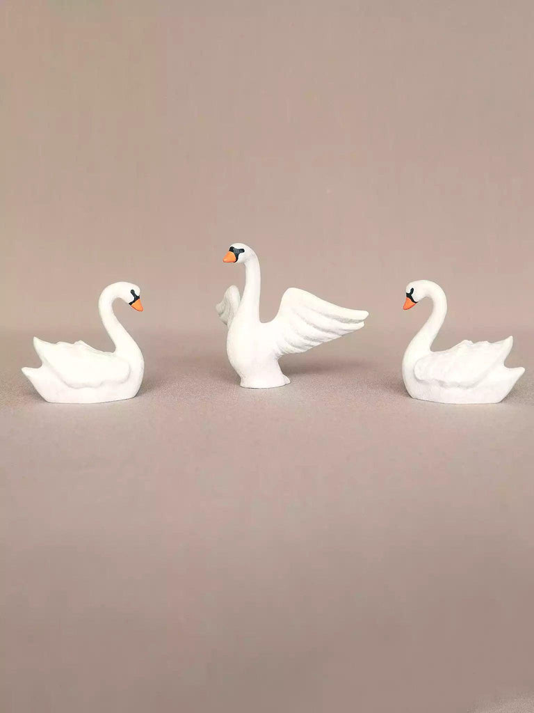 Wooden White Swan Flying - Noelino Toys