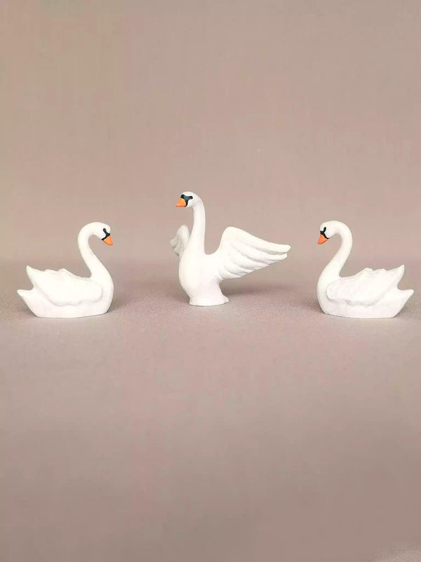Wooden White Swan Toy Set - Noelino Toys
