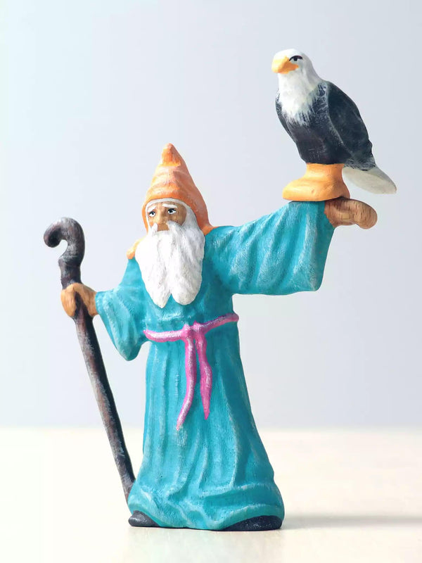 Wooden Wizard Toy - Albus and Eagle - Noelino Toys
