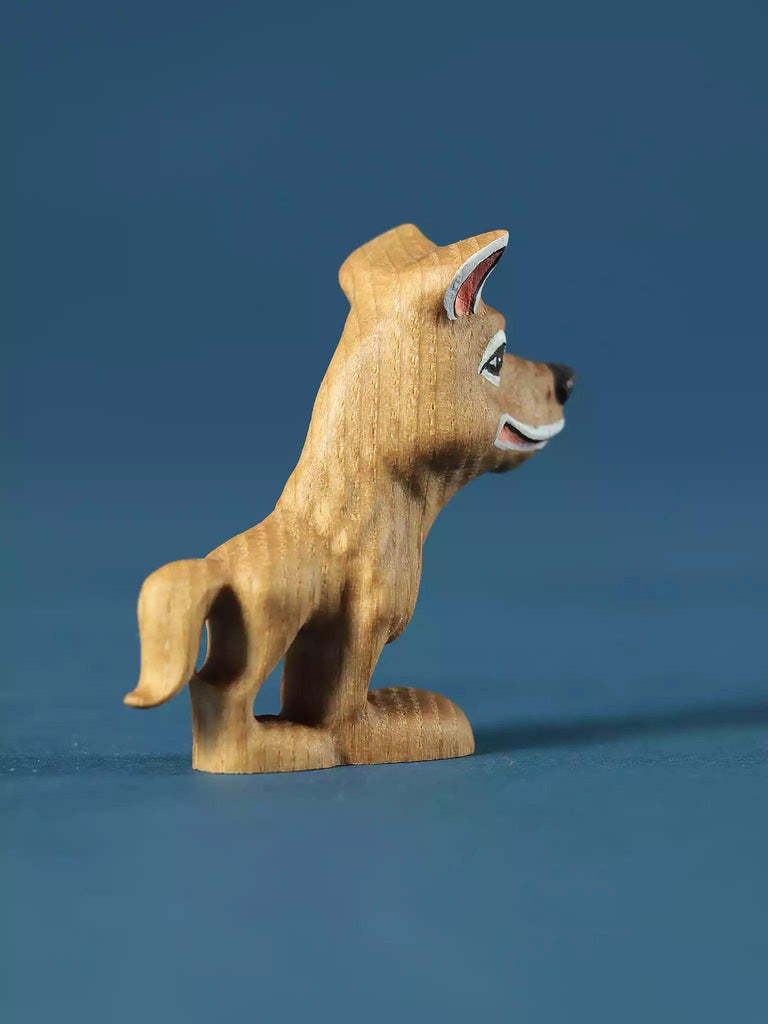 Wooden Wolf Toy - Cartoon Character for Toddlers - Noelino Toys